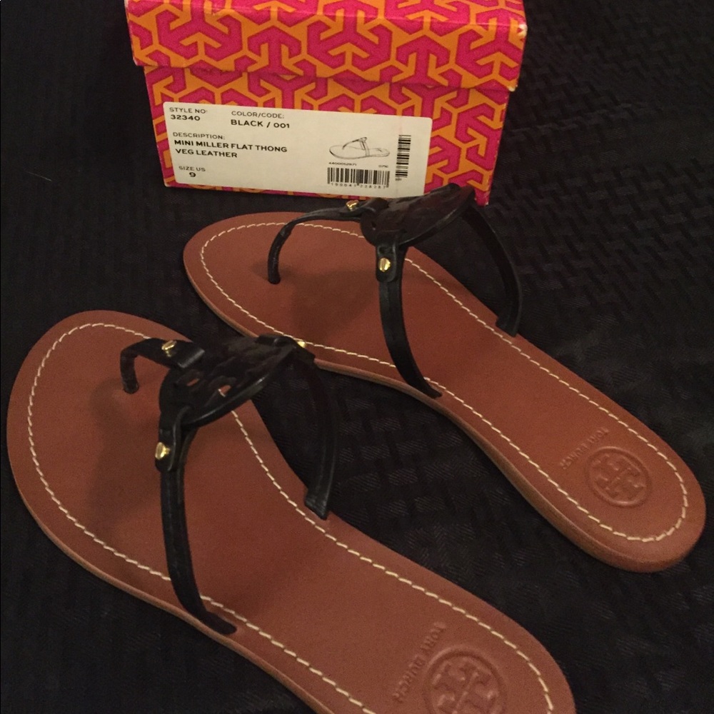 Tory Burch Miller black sandal size 9